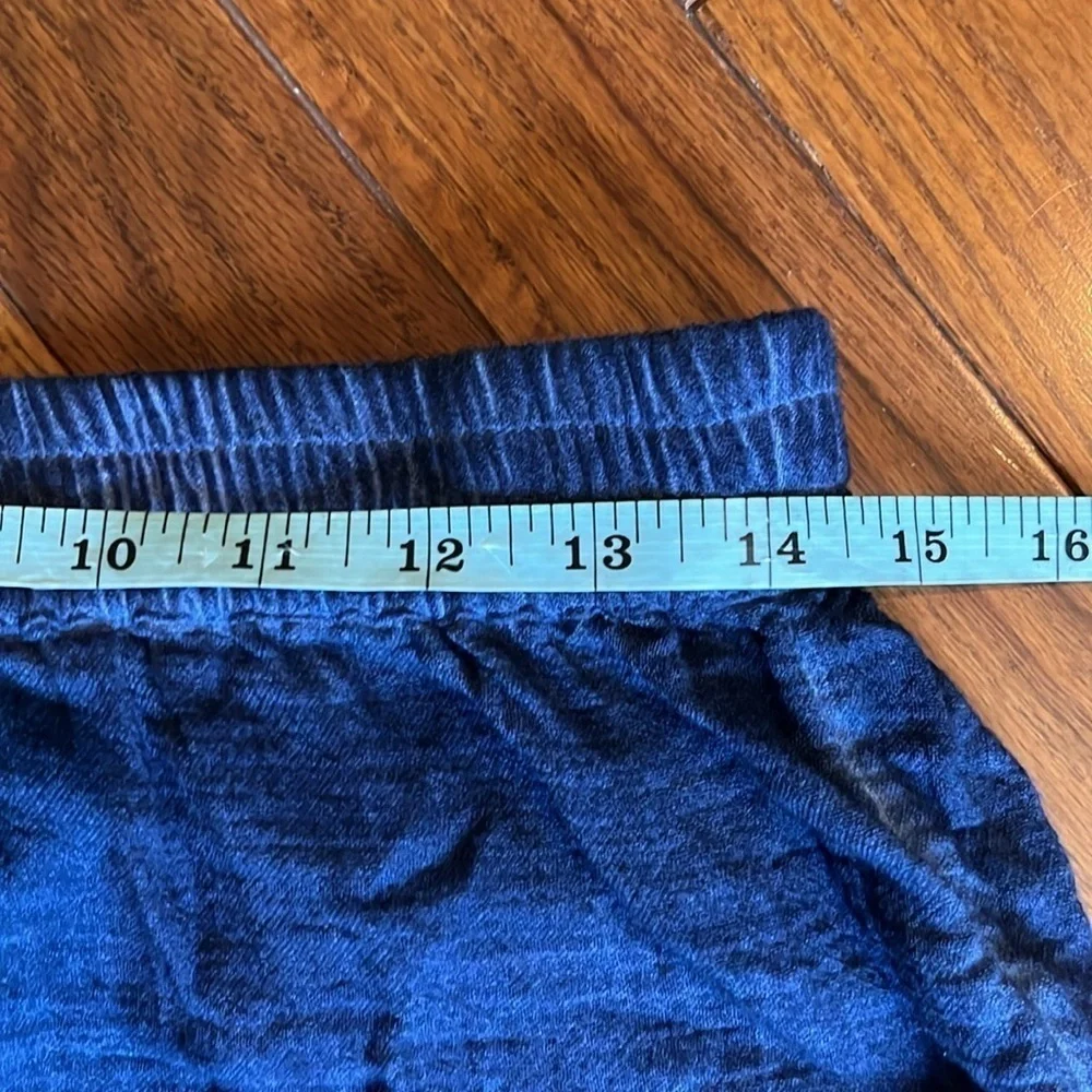 NWT NIC+ZOE | Double Gauze Straight Leg‎ Tassel Pant Parisian Blue Size Medium
